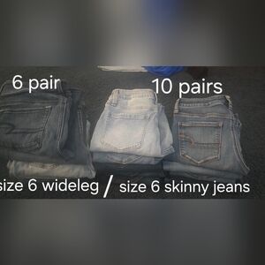 American Eagle Outfitters Women's Skinny Jeans - Light Blue & Dark Indigo Washes